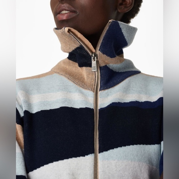 SWEATY BETTY Terrain Full Zip Jacquard knit Sweater cardigan jacket - Picture 4 of 12